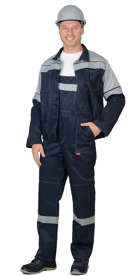  Костюм "ЛЕГИОНЕР" куртка, п/к синий с серым СОП 50 мм