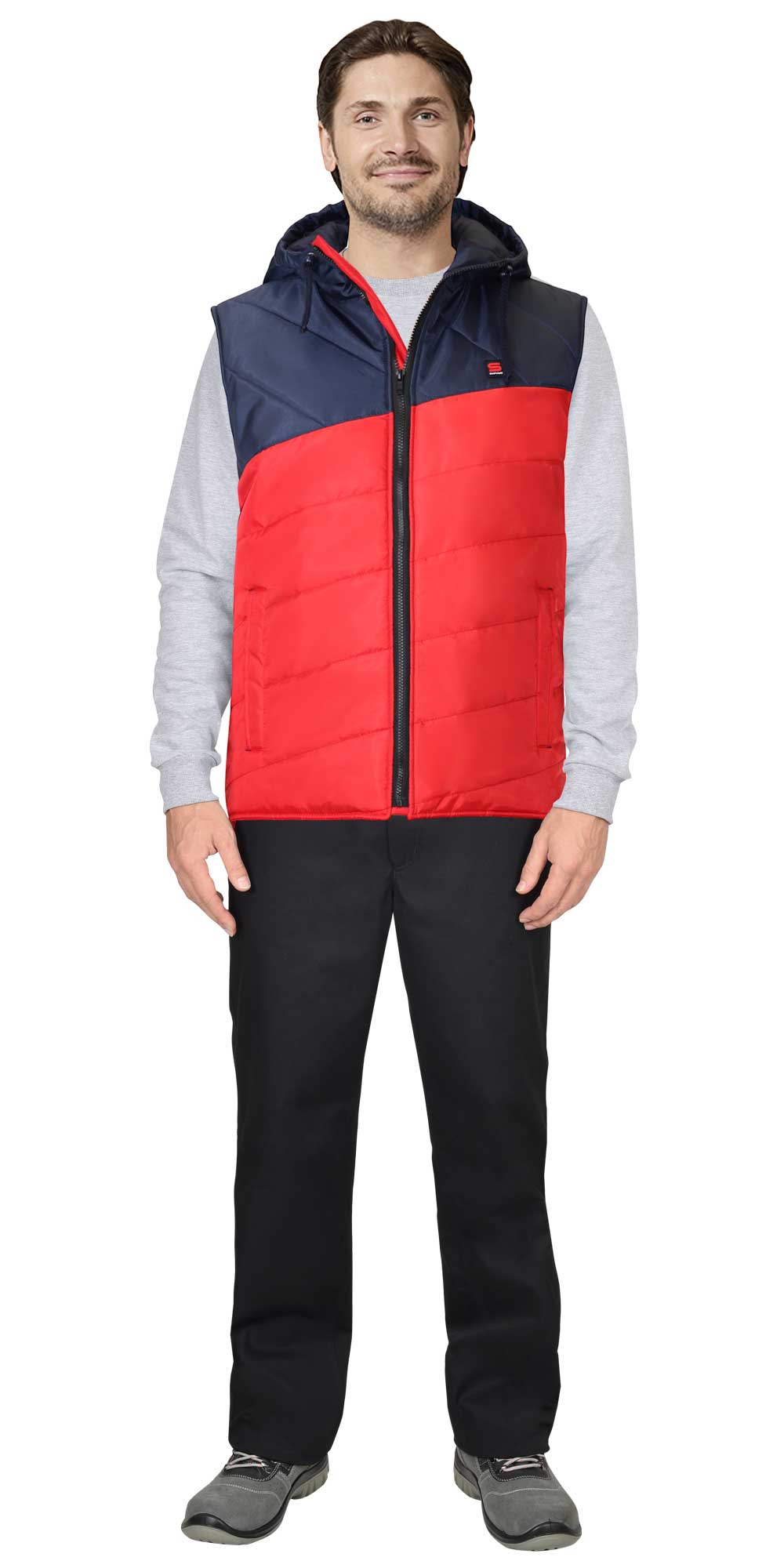  Жилет "ЭЛЬБРУС" красный с темно-синим