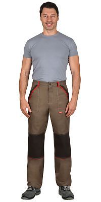  Брюки "ФАВОРИТ-СТИЛЬ" св. коричневый с т. коричневым