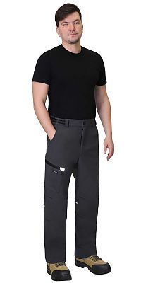  Брюки "Спейс" софтшелл т.серые