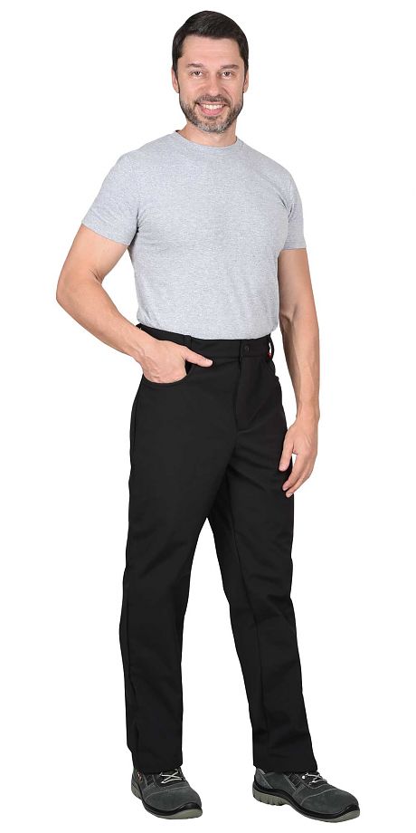  Брюки "Азов" черный софтшелл пл 350 г/кв.м