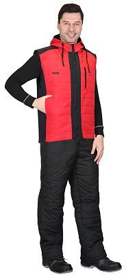  Жилет "Урбан" красный с черным