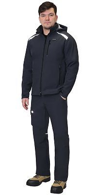  Куртка "Спейс" софтшелл сине-серая