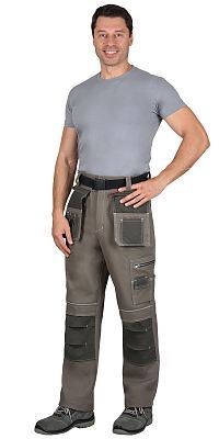  Брюки "ТОКИО" т. песочный с хаки 100%х/б пл. 265 г/кв.м