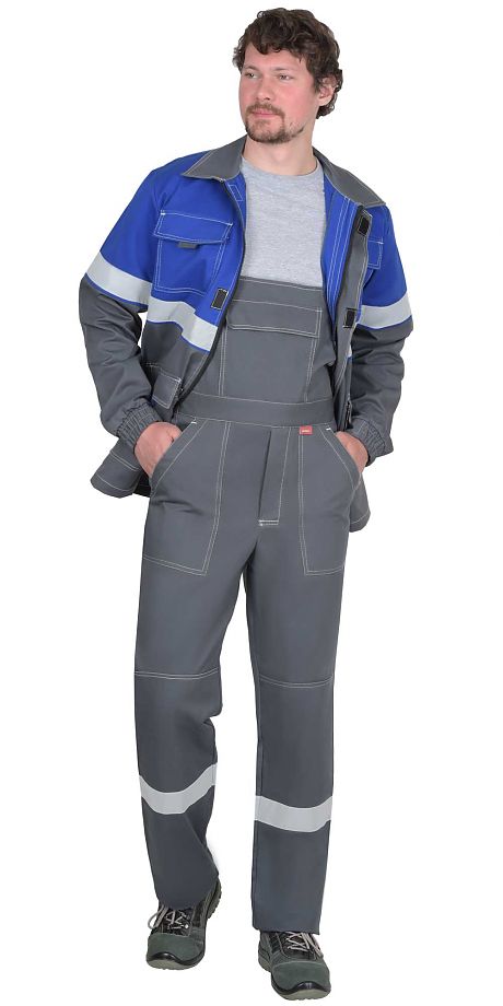  Костюм "Самотлор" куртка, п/к серый с вас. 80% х/б 20% п/э антист. нить 250 г/кв.