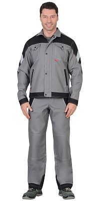  Куртка "Пекин" серый с черным пл. 280 г/кв.м