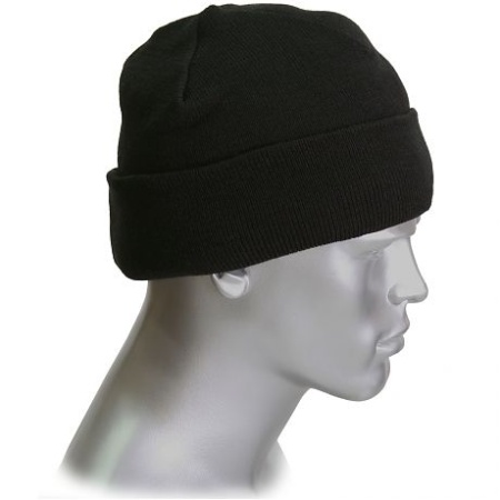 Купить Шапка трикотажная зимняя на синтепоне (120 гр/м2) черная от 1257.00  тенге
