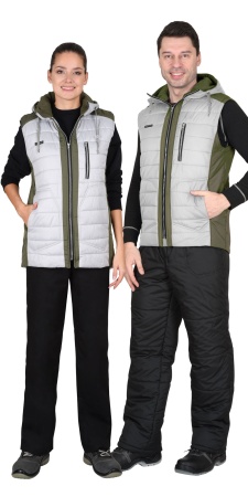 Купить Жилет "Урбан" жемчужный с оливковым от 7690.00  тенге