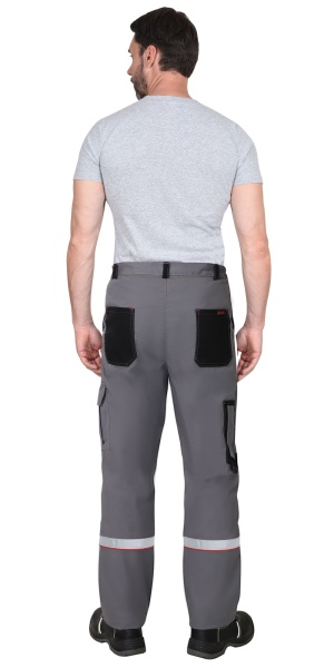 Купить Брюки "СТАН" ср-серые с черной и красной отделкой от 12285.00  тенге