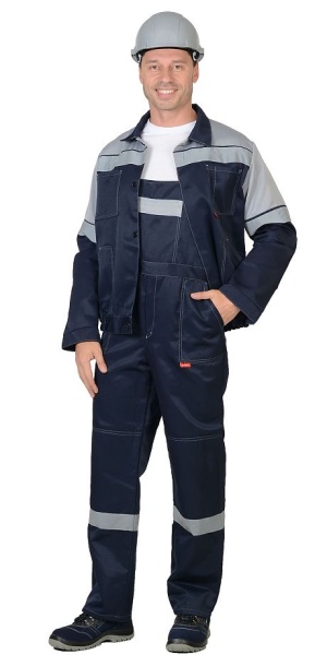  Костюм "ЛЕГИОНЕР" куртка, п/к синий с серым СОП 50 мм