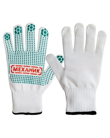 Купить Перчатки "Механик", TNG-29 Нейлон/хлопок 10 кл., ПВХ -точка от 390.00  тенге