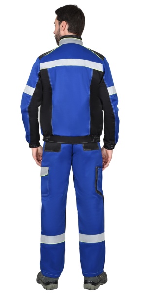 Купить Костюм "ПОЛИНОМ" куртка, п/к василек с черным и СОП 50 мм от 19845.00  тенге