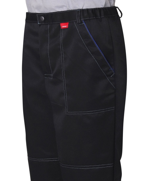 Купить Костюм "МЕХАНИК" куртка, брюки черный с васильковым и СОП от 11760.00  тенге