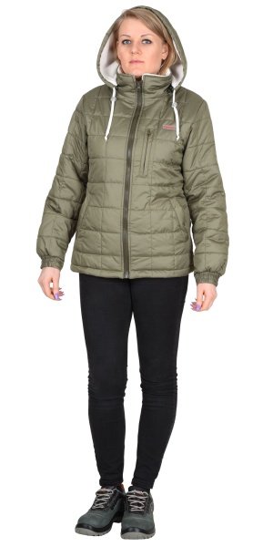 Купить Куртка "ПРАГА-Люкс" женская,  оливковая (ЧЗ) тк.Дюспо от 8040  тенге