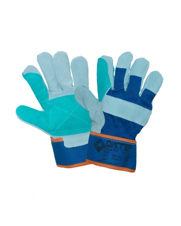 Купить Перчатки ДИГГЕР спилковые комб-е усилен., серо-зеленые, (пер 613) р в уп. 72 пары от 1340.00  тенге