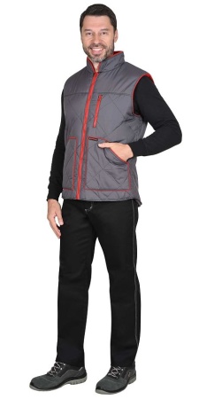 Купить Жилет "ЕВРОПА" удлиненный (на подкладке флис) т.серый (оттенок "Баклажан) от 6830.00  тенге