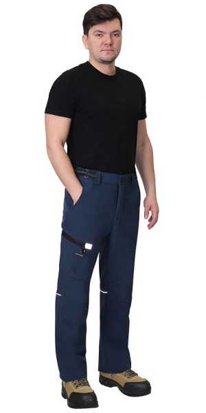  Брюки "Спейс" софтшелл синие