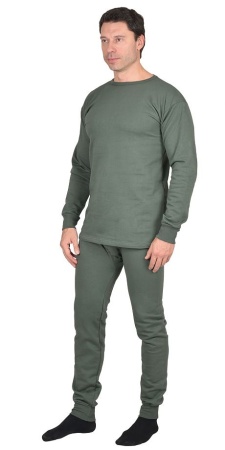 Купить Бельё нательное трикотажное с начёсом (зима),оливковые тона,пл.250 г/кв.м Россия, ГОСТ от 8799.00  тенге