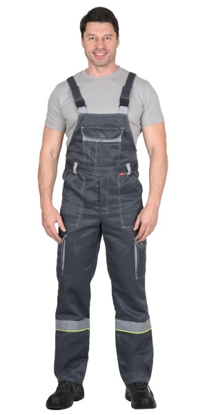 Купить Костюм "ТИТАН" куртка, п/к серый со св.серым и СОП и лимонным кантом от 14700.00  тенге