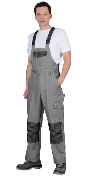  Полукомбинезон "ВЕСТ-ВОРК" ср.серый с т.серым