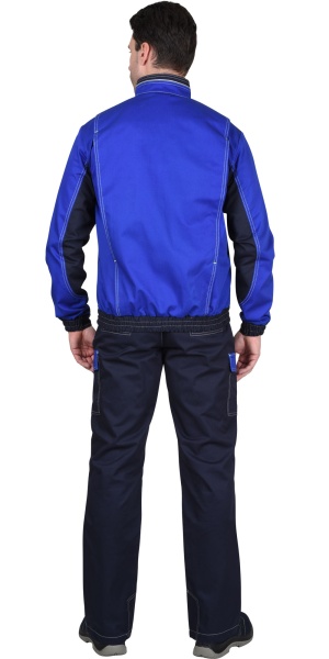 Купить Костюм "СИРИУС-Карат" куртка, п/к васильковый с синим 80% х/б, МВО пл. 255 г/кв.м от 14551.00  тенге