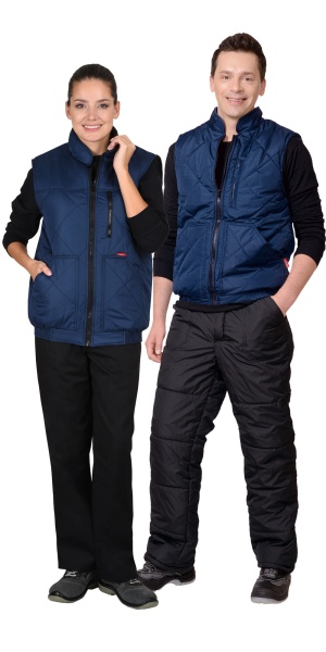  Жилет "ЕВРОПА" (на подкладке флис) темно-синий