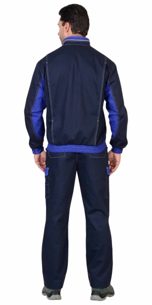 Купить Костюм "СИРИУС-Карат" куртка, п/к т.синий с васильковым 80% х/б, МВО пл. 255 г/кв.м от 15108.00  тенге