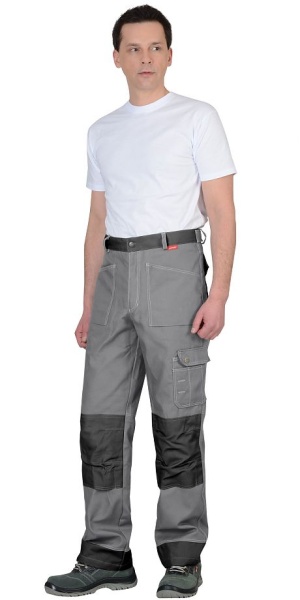  Брюки "ВЕСТ-ВОРК" ср.серый с т.серым пл. 275 г/кв.м