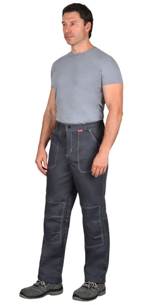  Брюки "Фаворит-Люкс" т.серый с серым