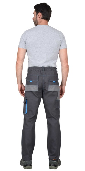 Купить Брюки "Двин" т.серые со средне серым и голубой отделкой от 22575.00  тенге