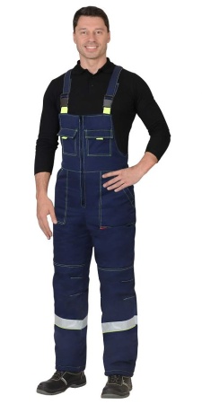 Купить Костюм "СИРИУС-НАВИГАТОР" зимний: куртка кор., п/к, синий с лимонным и СОП от 24880.00  тенге