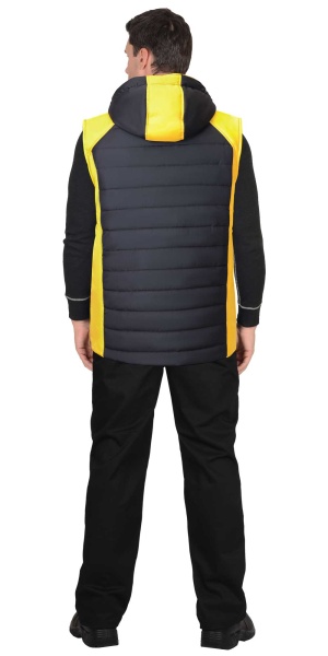 Купить Жилет "Урбан" сине-серый с желтым (ЧЗ) тк. Дюспо от 8380.00  тенге