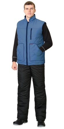 Купить Жилет "СИРИУС-ЕВРОПА" удлиненный (на подкладке флис) темно-голубой от 7170.00  тенге