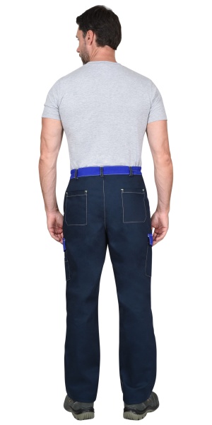 Купить Брюки "КАРАТ-РОСС" темно-синие с васильковым от 11832.00  тенге