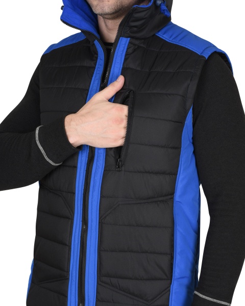 Купить Жилет "Урбан" черный с васильковым от 9051.00  тенге