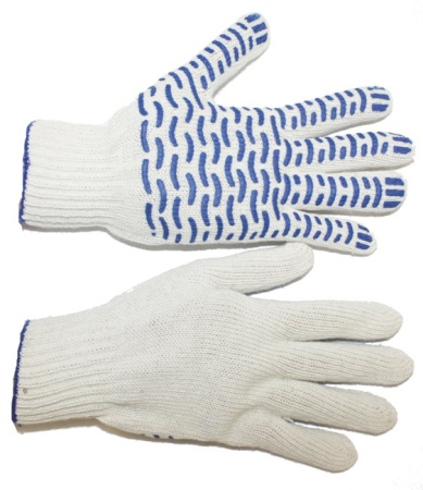 Купить Перчатки х/б с ПВХ покрытием "ВОЛНА-ЛЮКС" 7 класс, 65 гр.250пар.в уп. от 111.00  тенге