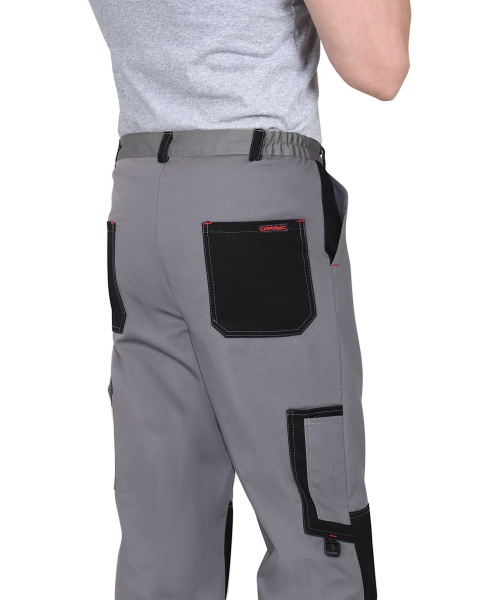 Купить Брюки "СТАН" ср-серые с черной и красной отделкой от 12285.00  тенге