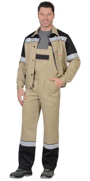  Костюм "ЛЕГИОНЕР" куртка, п/к песочный с черным СОП 50мм