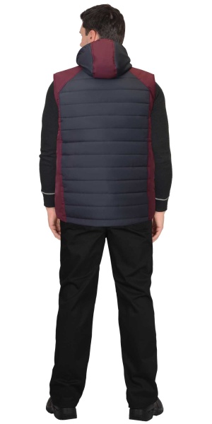 Купить Жилет "Урбан" сине-серый с бордовым (ЧЗ) тк. Дюспо от 8500.00  тенге