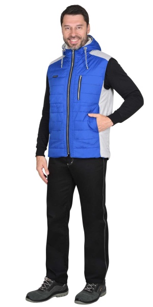  Жилет "Урбан" васильковый с жемчужным