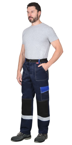 Купить Костюм мужской летний «ПОЛИНОМ» куртка и брюки, синий с черным и васильковым, СОП от 16728.00  тенге