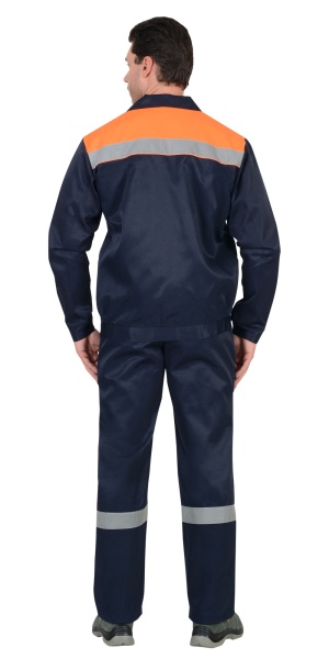 Купить Костюм "Стройград" куртка.,п/к т.синий с оранжевым СОП 50мм от 7770.00  тенге