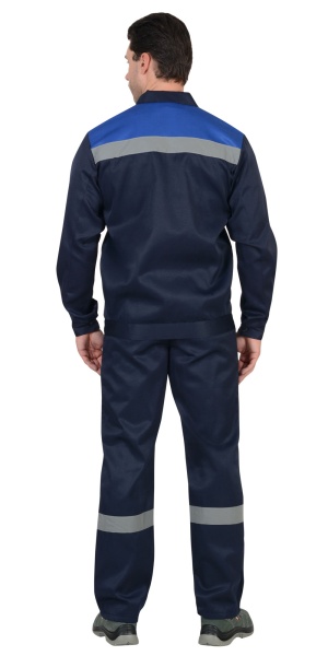 Купить Костюм "Стройград" куртка, п/к синий с васильковым СОП 50мм от 7980.00  тенге