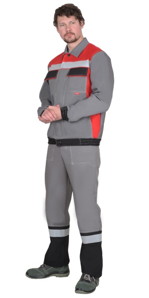 Купить Куртка 4120 средне-серая с красным и СОП от 14280.00  тенге