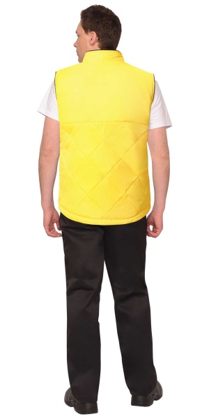 Купить Жилет "ЕВРОПА" удлиненный (на подкладке флис синий) желтый (ЧЗ) тк. Дюспо от 5760  тенге
