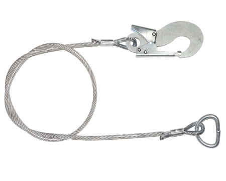 Купить Строп Б  из металлического троса в ПВХ оболочке 1,5 м с монтажным карабином (х25) от 2780.00  тенге