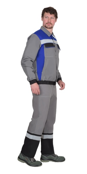 Купить Куртка 4120 средне-серая с васильковым и СОП от 14280.00  тенге