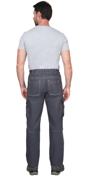 Купить Брюки "ДЖЕТ" т.серый с синим тк. стрейч с ВО от 23415.00  тенге