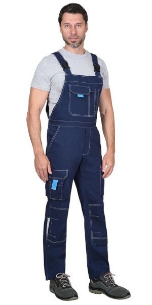  Полукомбинезон "ДЖЕТ" синий с голубым тк. мех. стрейч с ВО