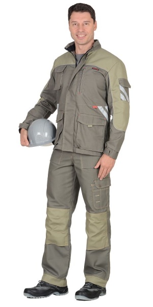  Куртка "ВЕСТ-ВОРК"  т.оливковый со св.оливковым пл. 275 г/кв.м